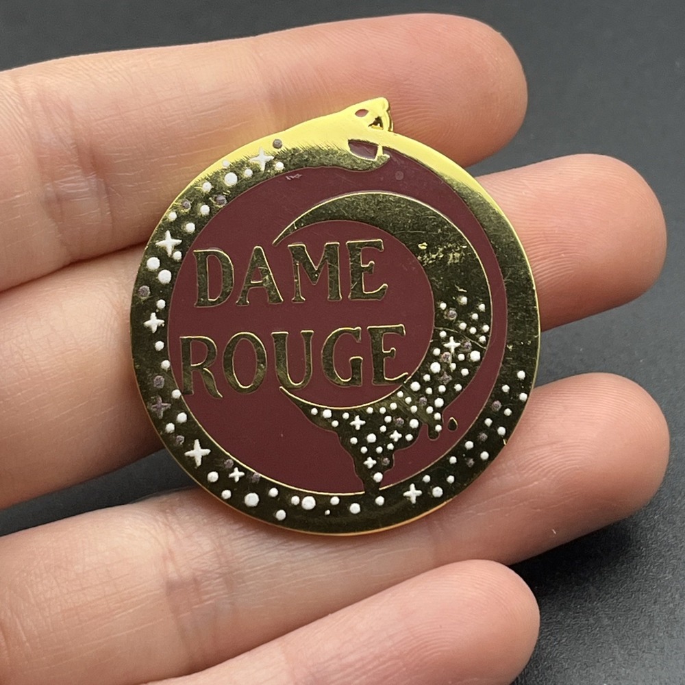 Dame Rouge Ouroboros Crescent Moon Lapel Hat Pin